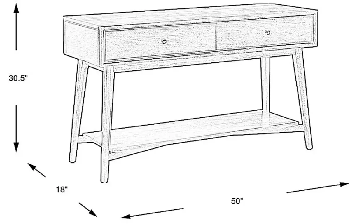 Greyson Brown Cherry Sofa Table