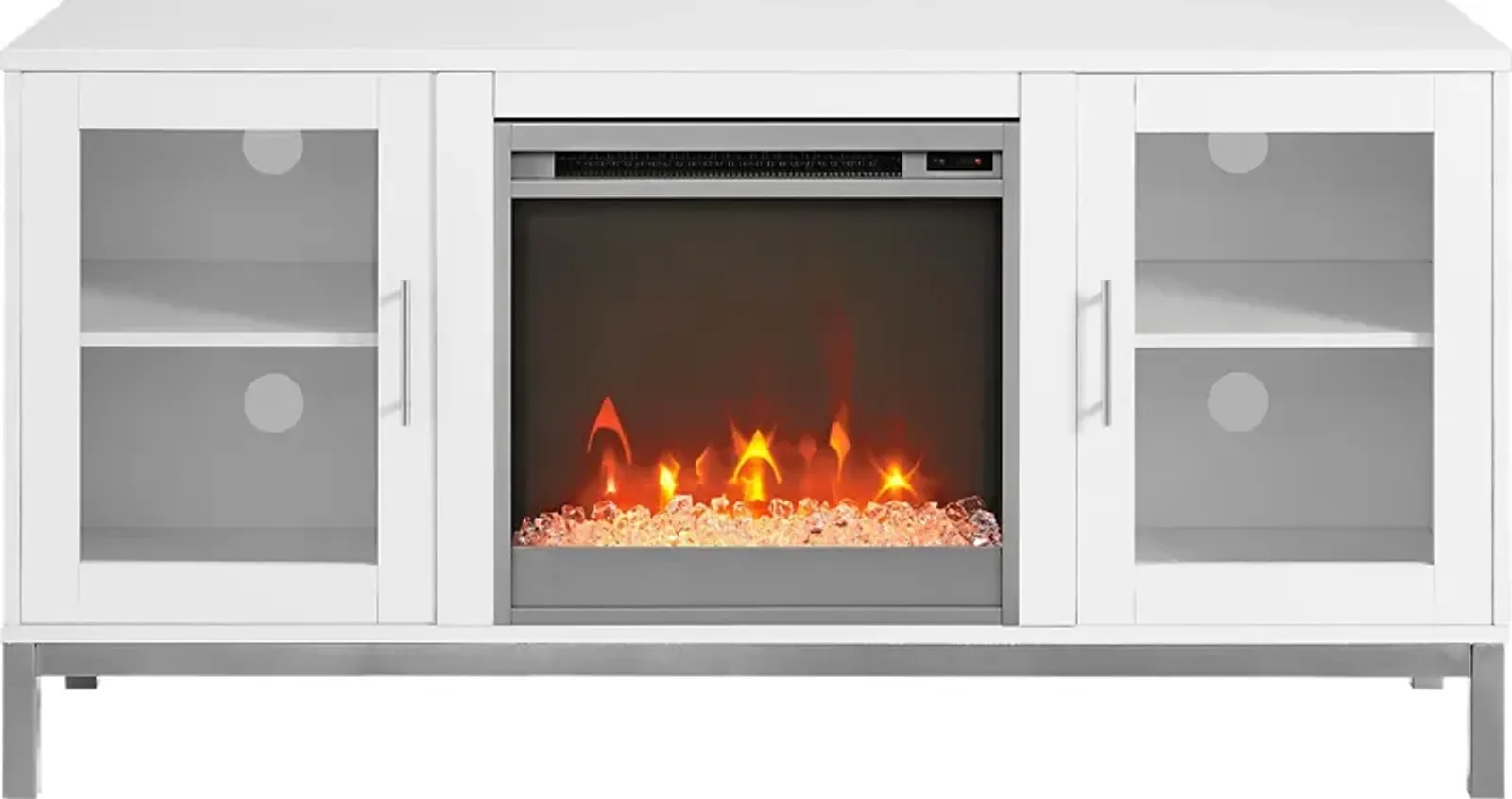 Sorrell White 52 in. Console with Electric Fireplace