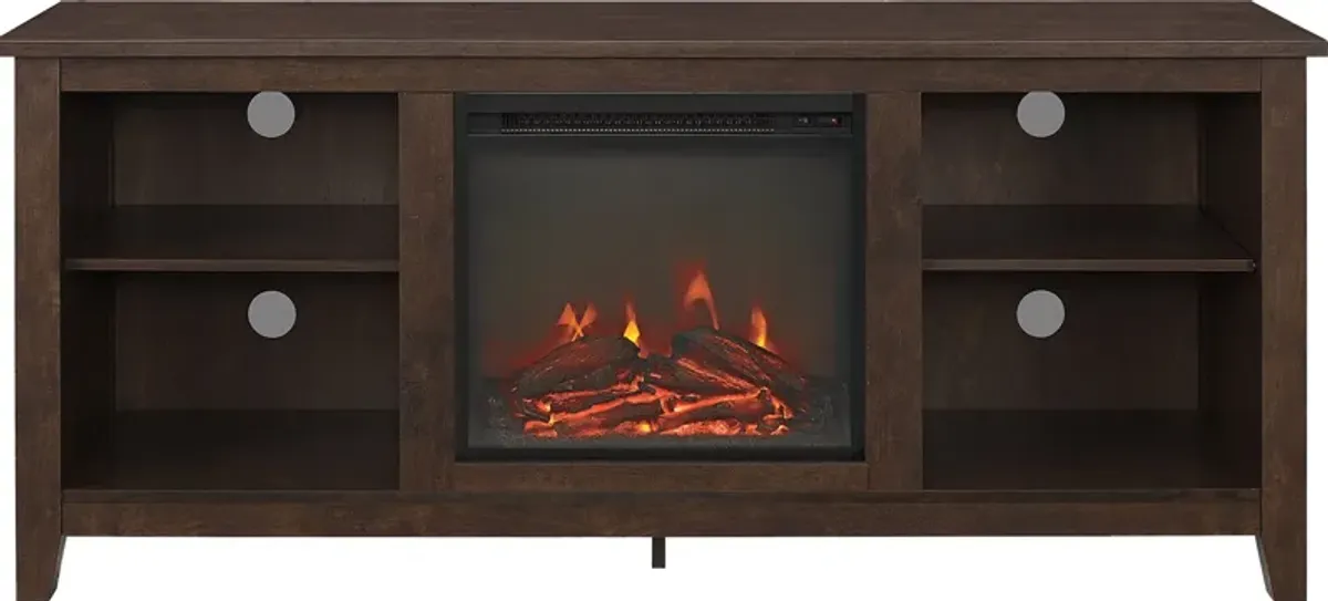 Wyatt Brown 58 in. Console with Electric Fireplace