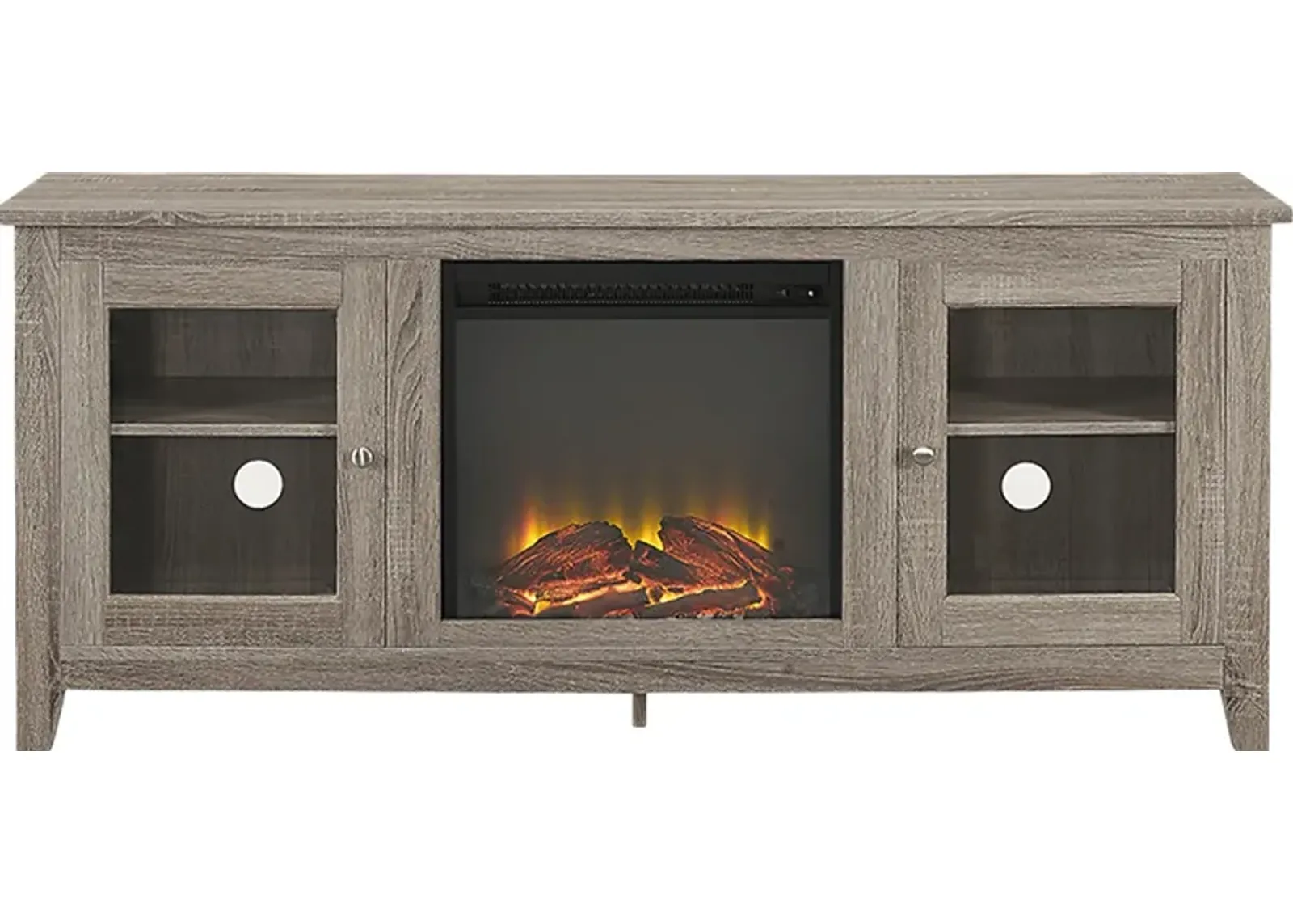 Blaize Driftwood 58 in. Console with Electric Fireplace