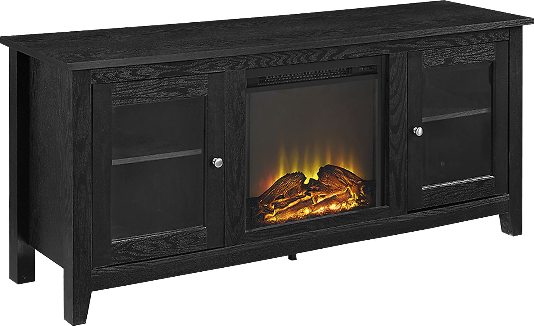 Blaize Black 58 in. Console with Electric Fireplace