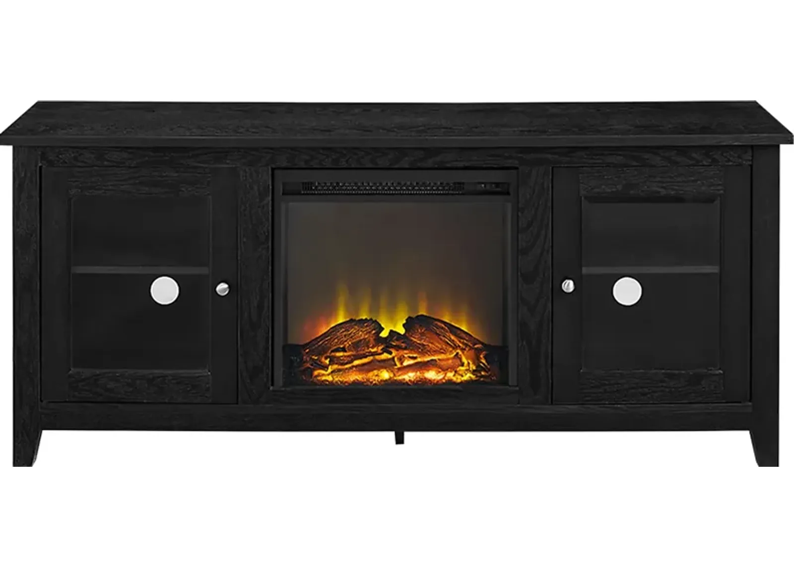 Blaize Black 58 in. Console with Electric Fireplace