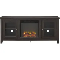Blaize Espresso 58 in. Console with Electric Fireplace