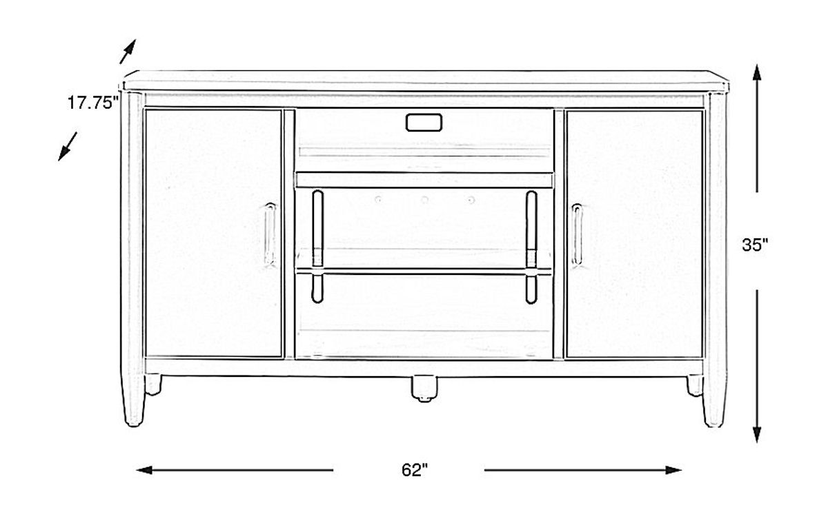 Modern Villa Iron Ore 62 in. Console