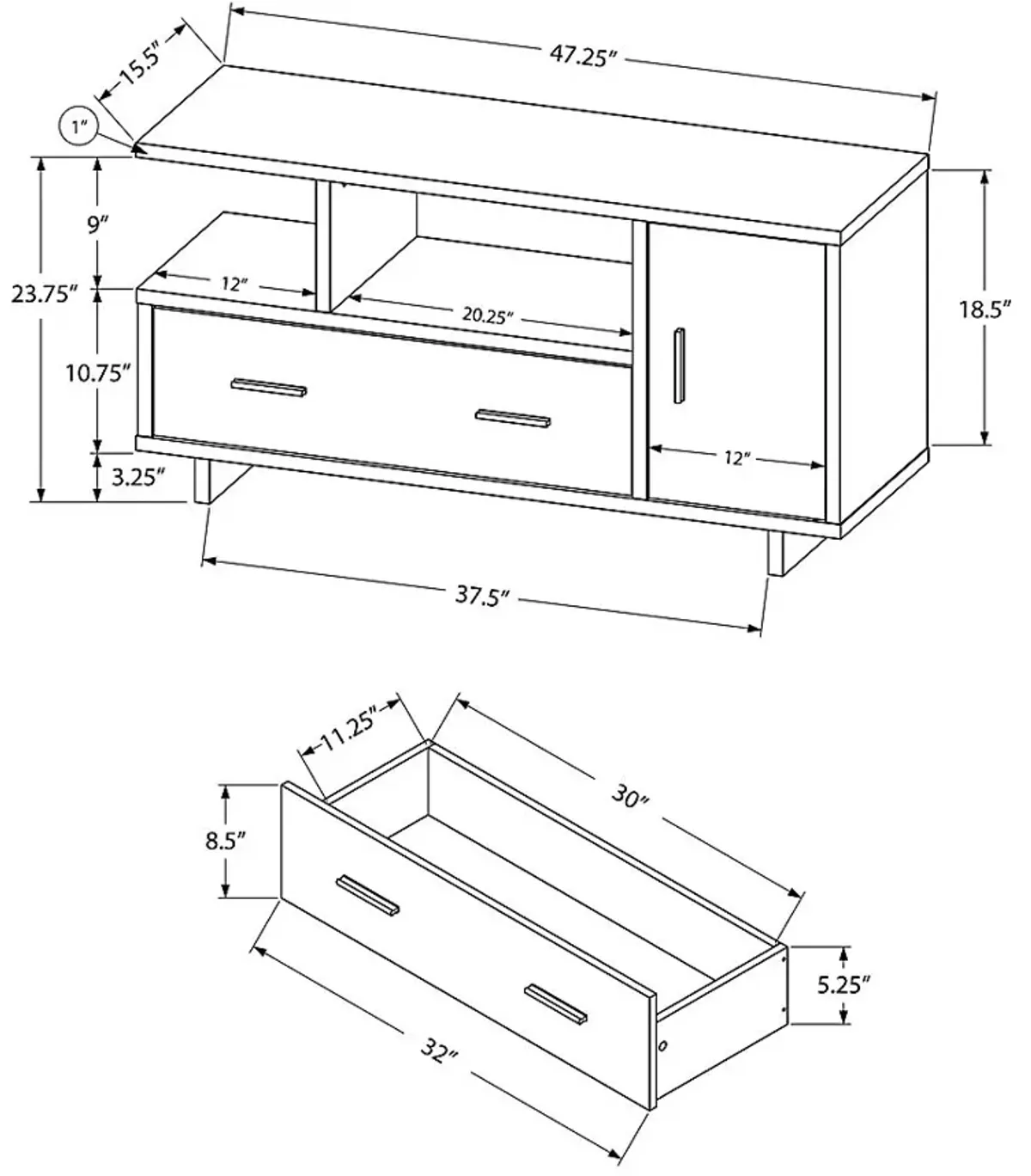 Dahlgreen Brown 48 in. Console