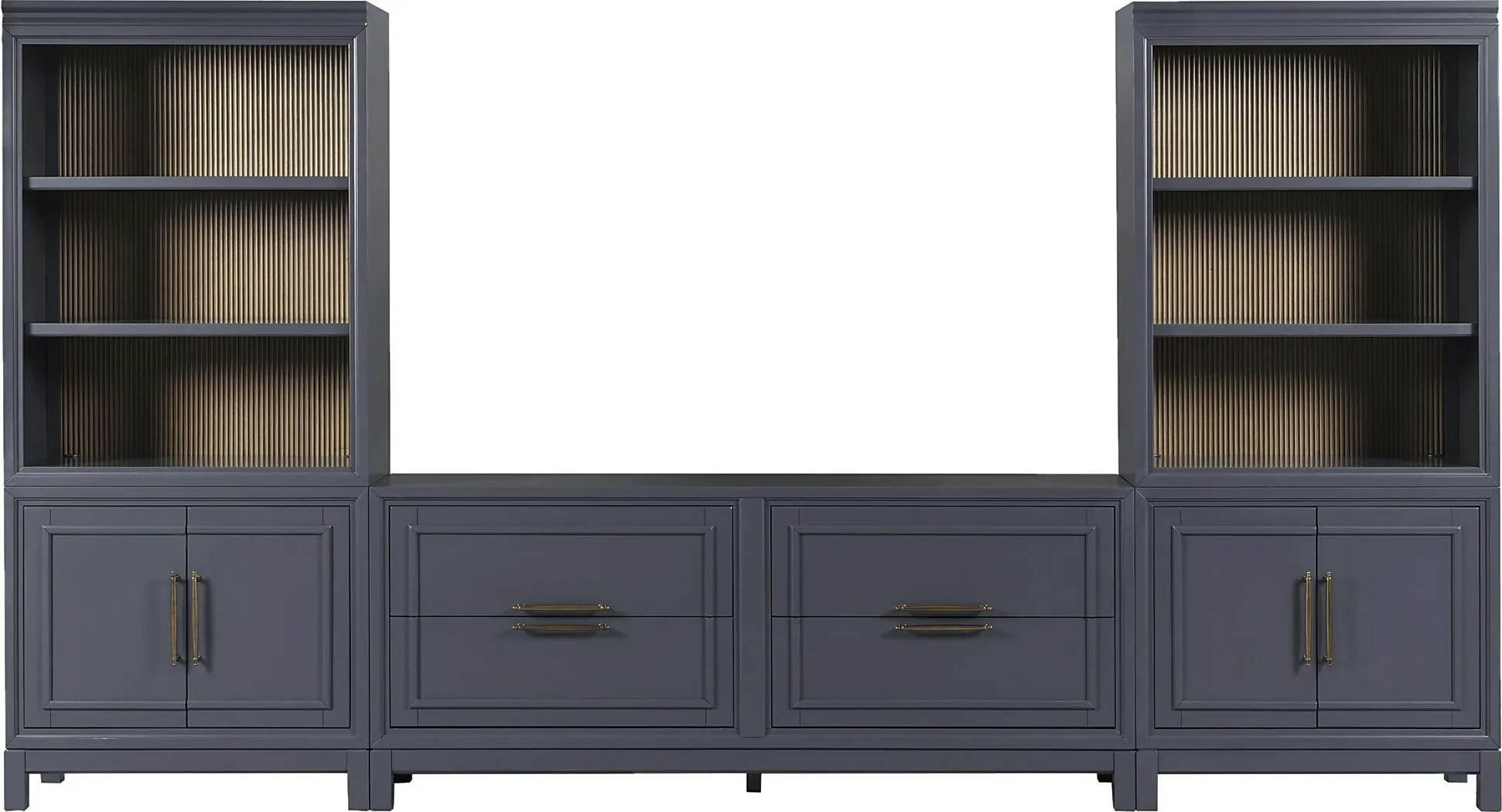 Albion Blue 3 Pc Wall Unit with 72 in. Console