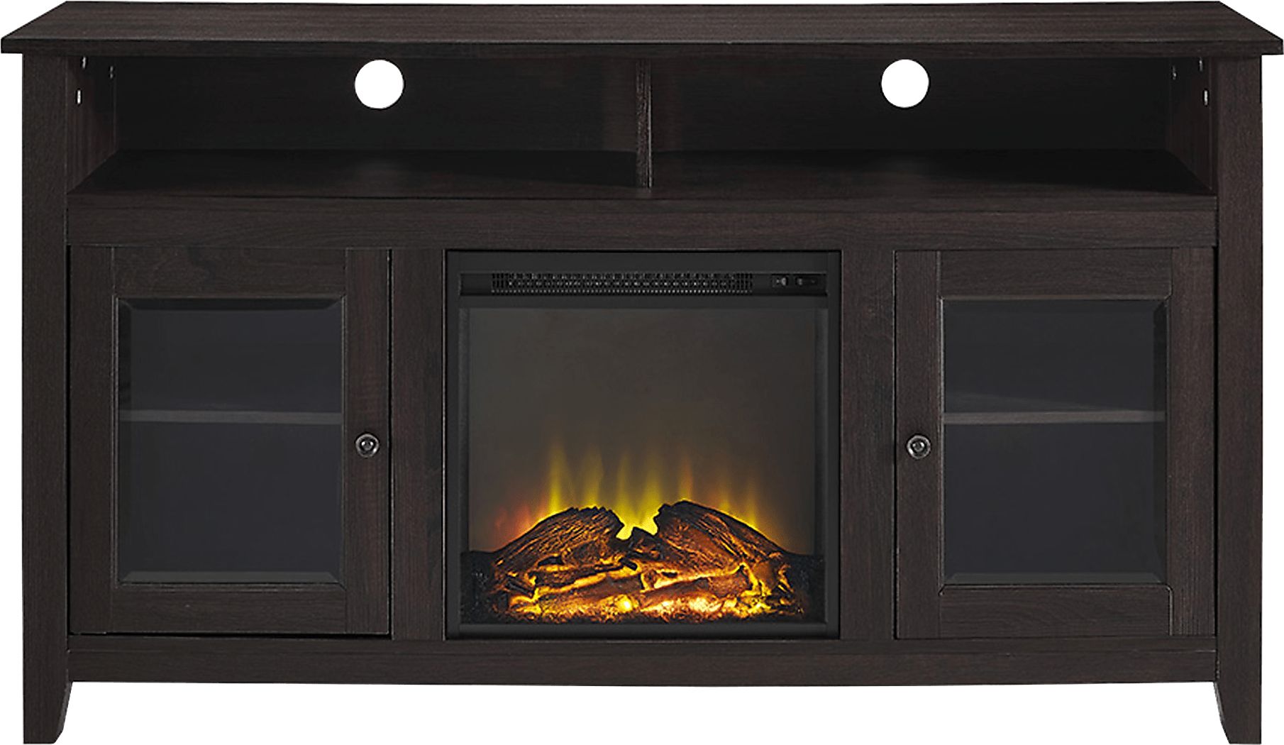 Winfield Trace Espresso 58 in. Console with Electric Fireplace