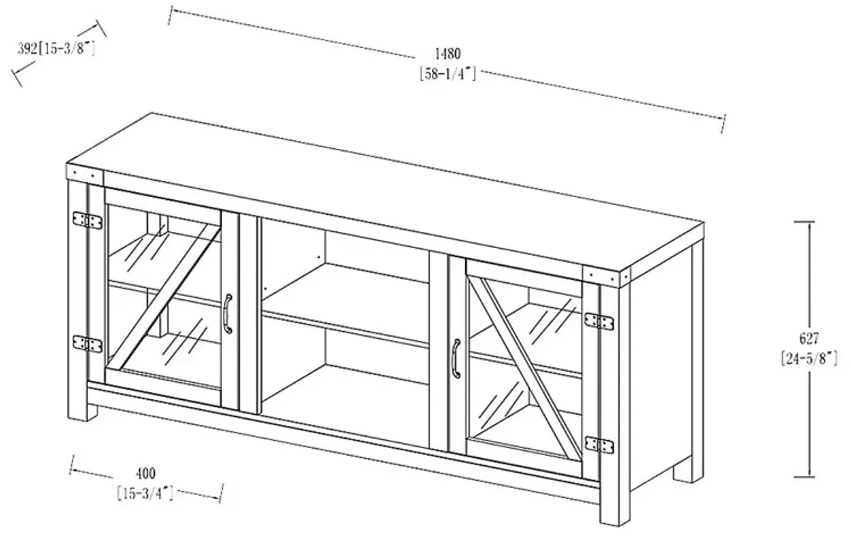 Penifield Gray 58 in. Console