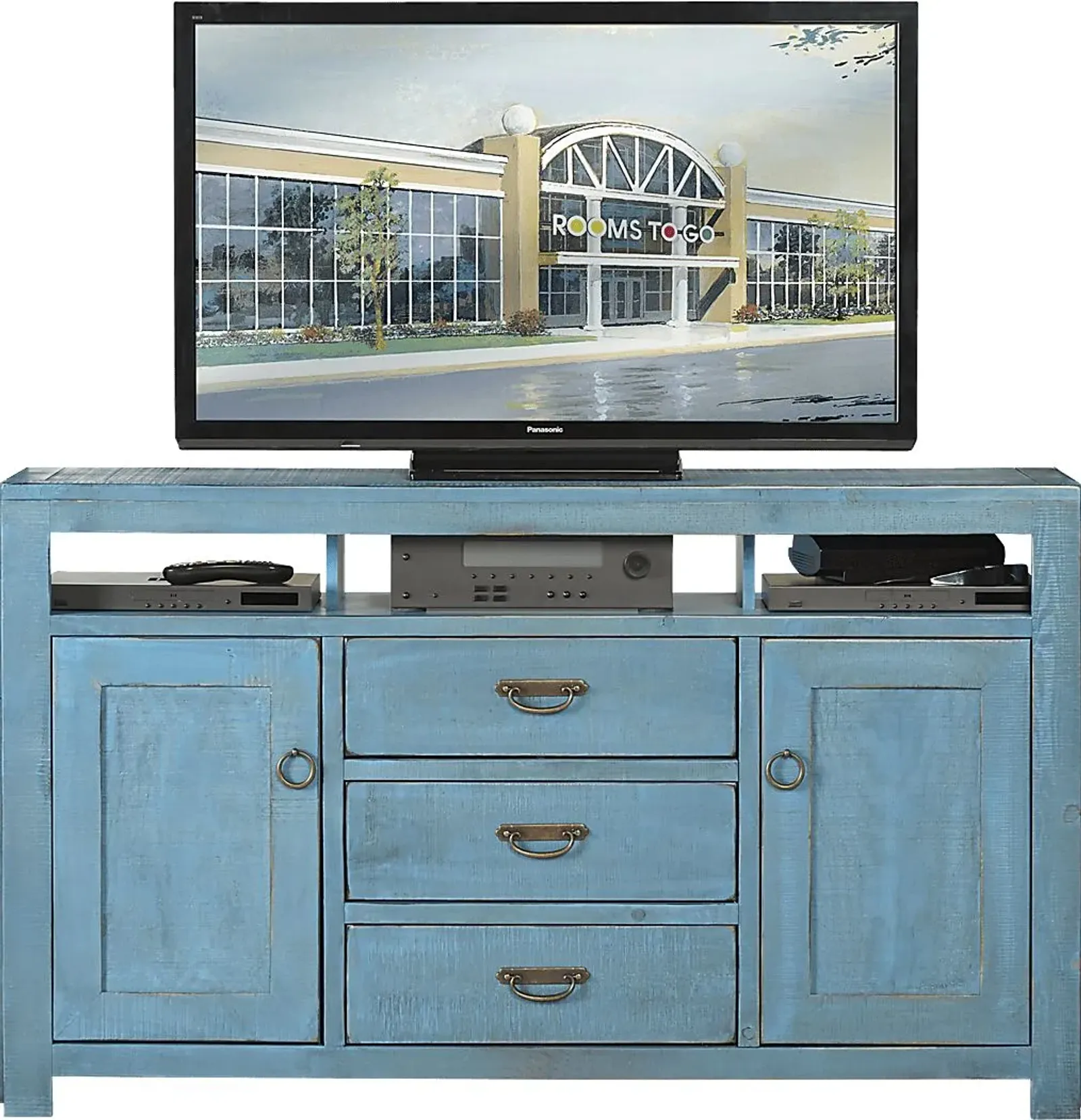 South Creek Blue 66 in.  Console