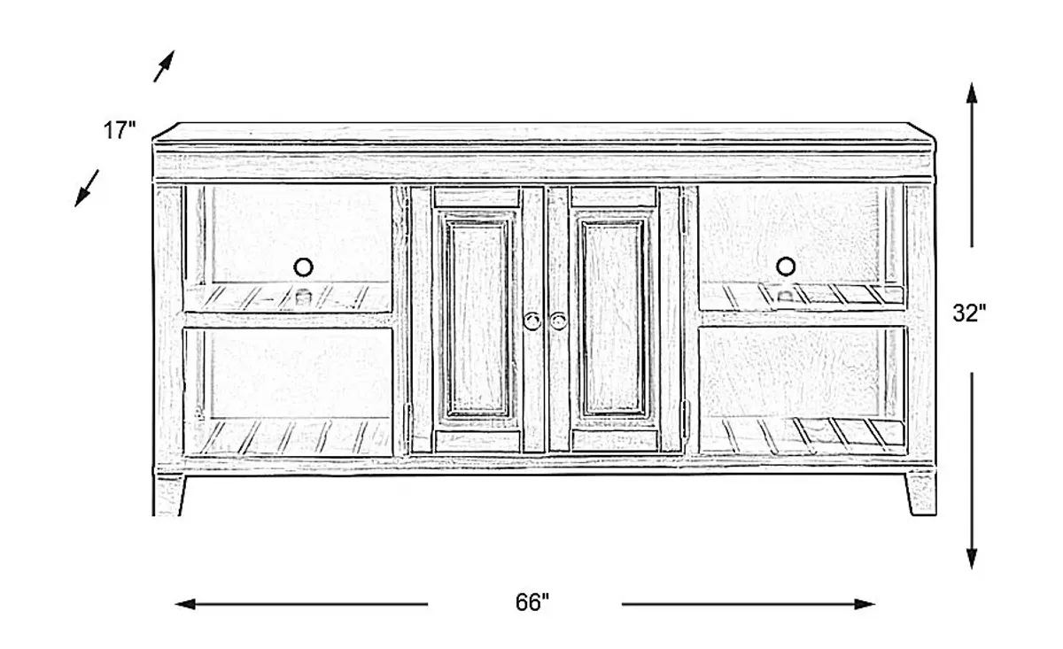 Darby Brook Dark Gray 66 in. Console