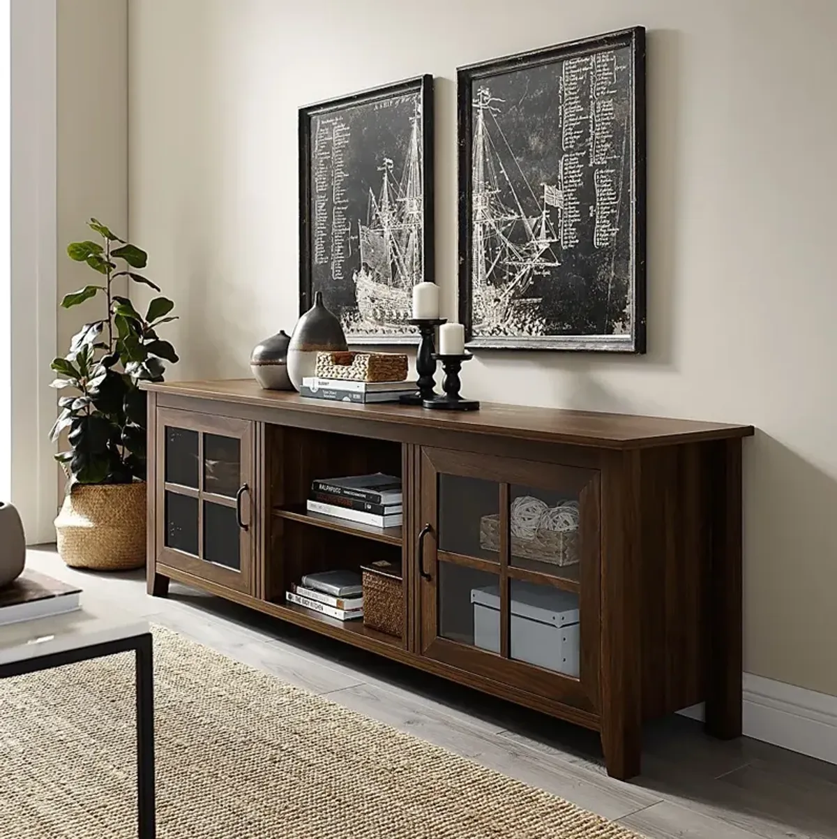 Ayllon Walnut 70 in. Console