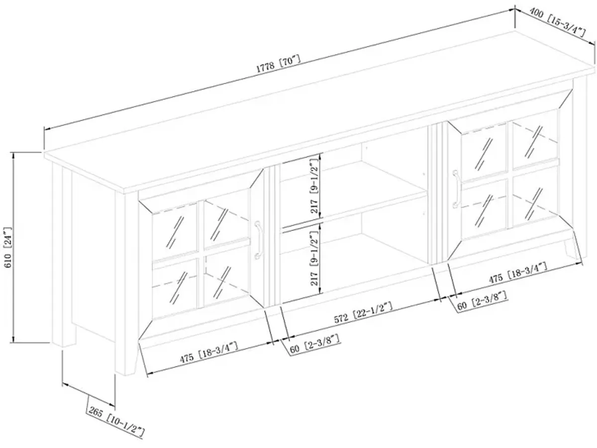 Ayllon Walnut 70 in. Console