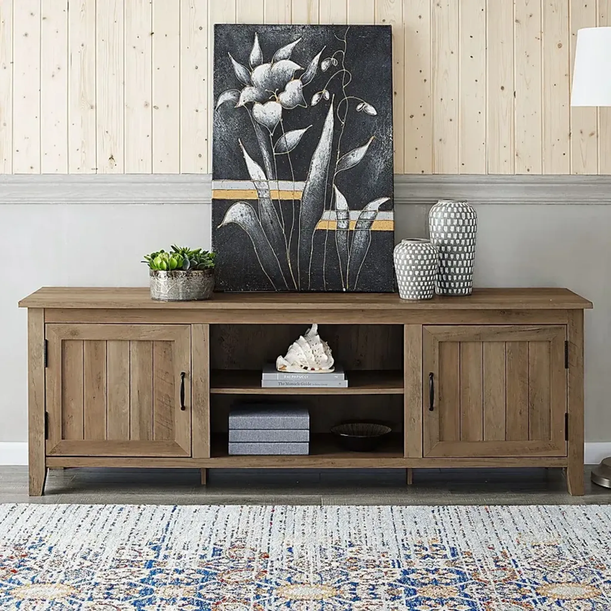 Hefley Oak 70 In Console Rooms To Go | Furniture.com