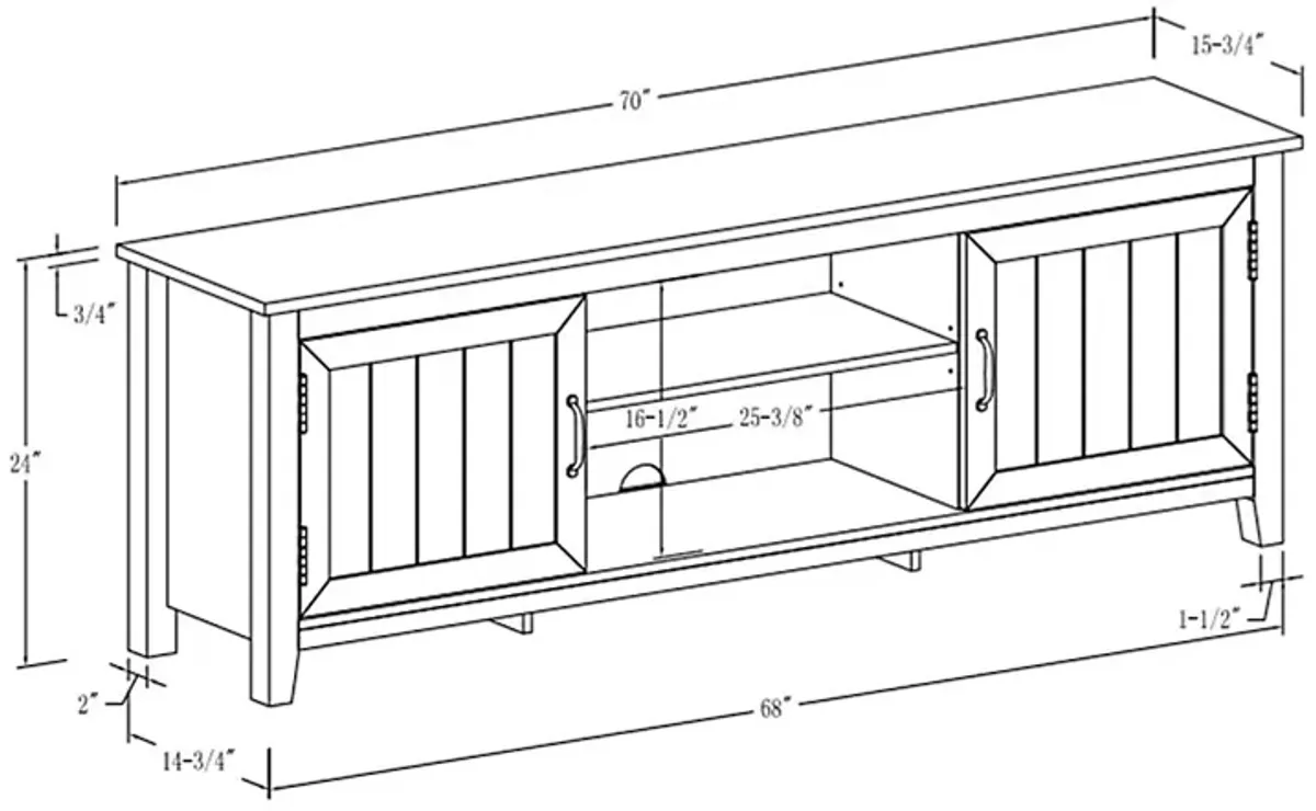 Hefley Oak 70 in. Console