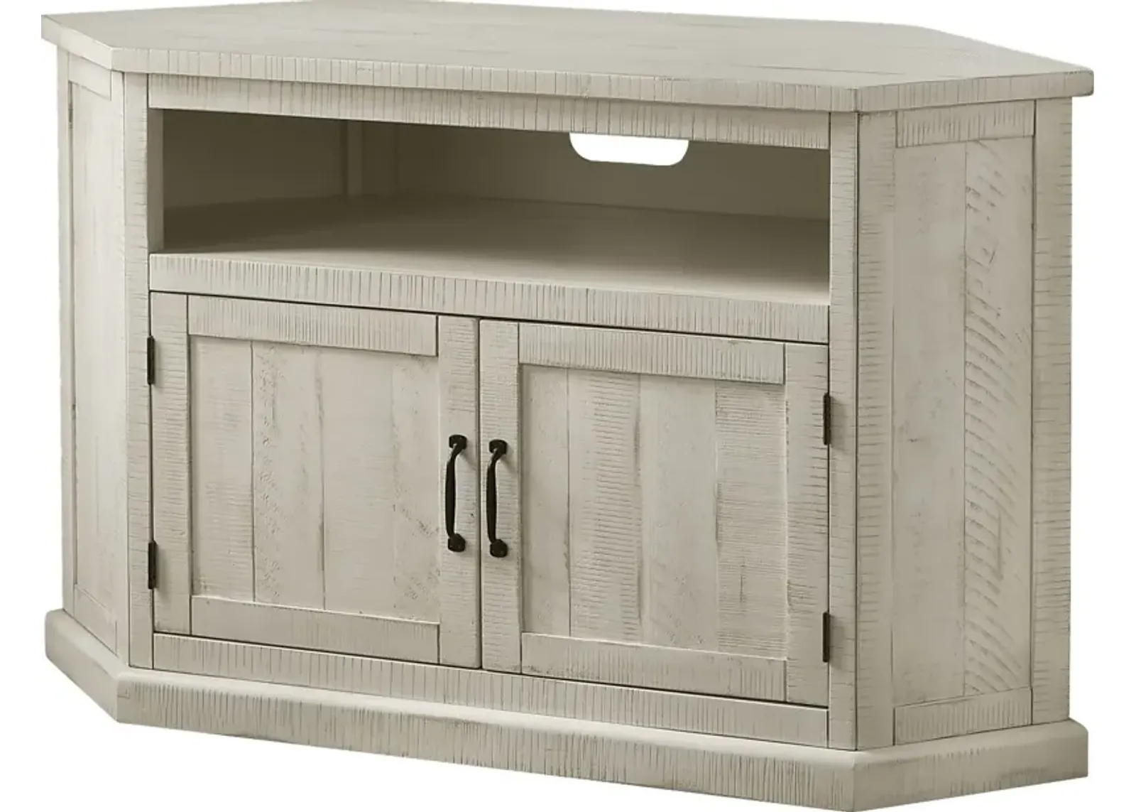 Rustic Path White 49.5 in. Corner Console