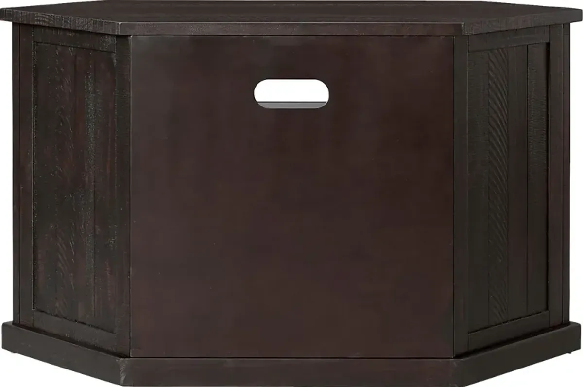 Rustic Path Espresso 49.5 in. Corner Console