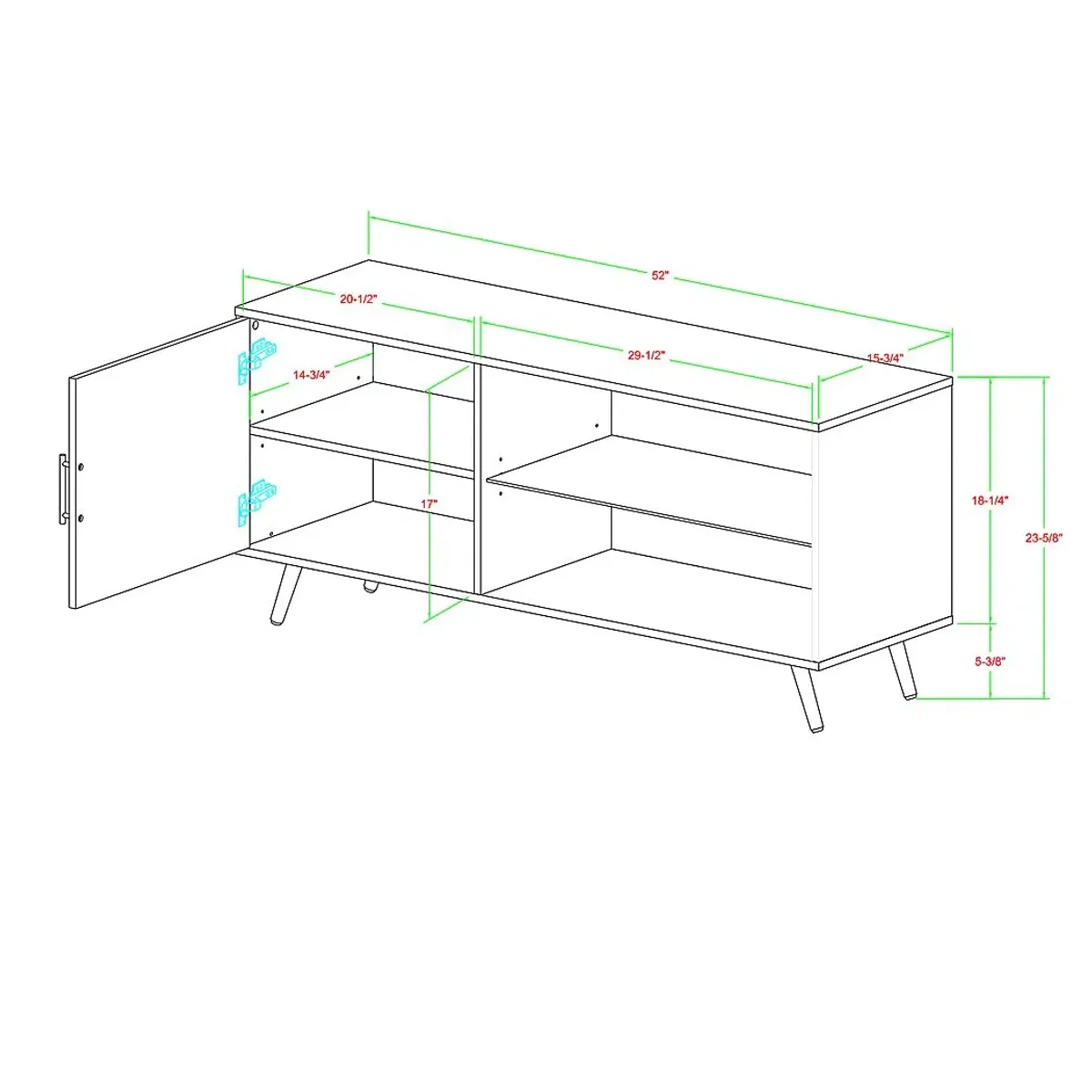 Galwan Walnut 52 in. Console