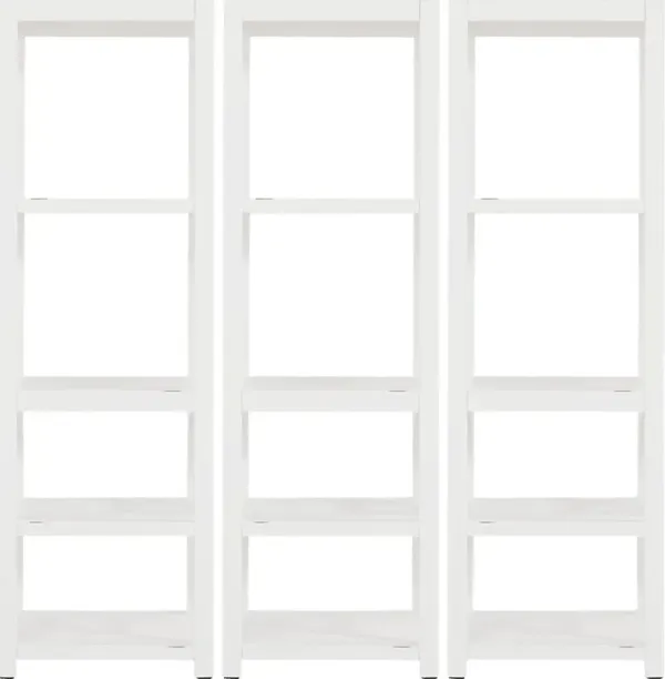 Danusa II White 3 Pc Bookcase Set
