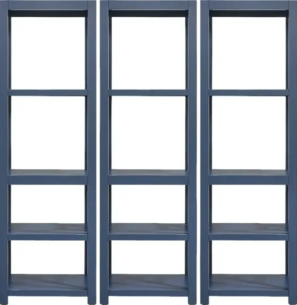 Danusa II Blue 3 Pc Bookcase Set