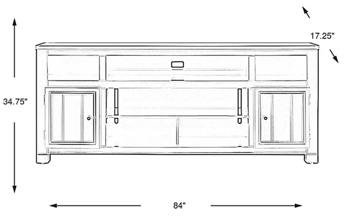 Lakeside Cottage White 84 In. Console