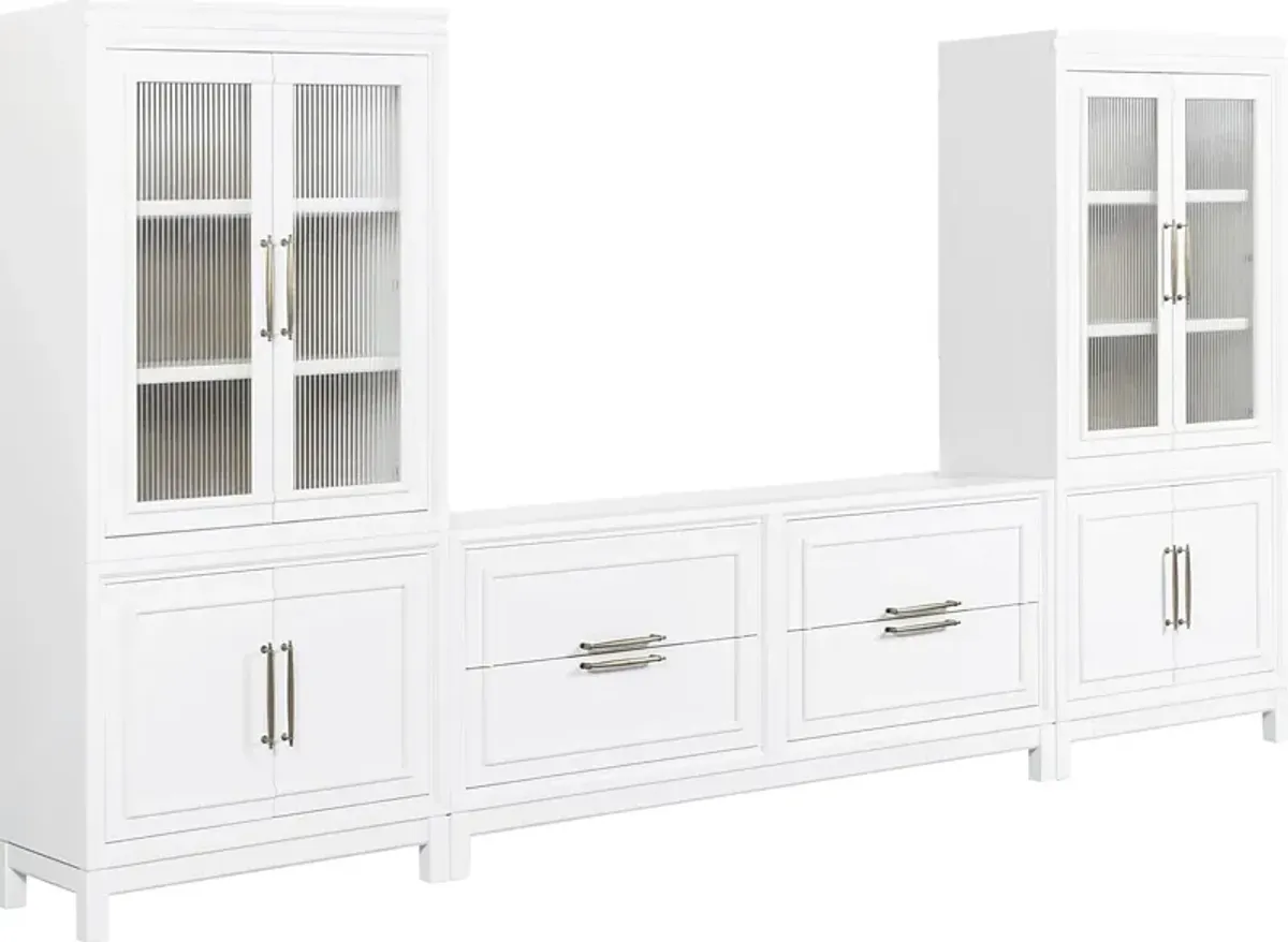 Albion White 3 Pc Wall Unit with 72 in. Console