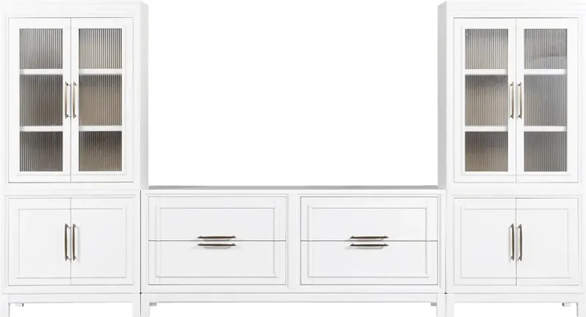 Albion White 3 Pc Wall Unit with 72 in. Console