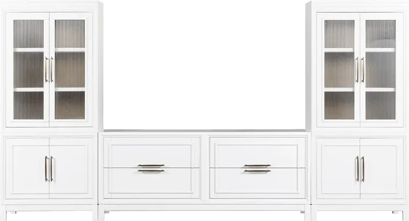 Albion White 3 Pc Wall Unit with 72 in. Console