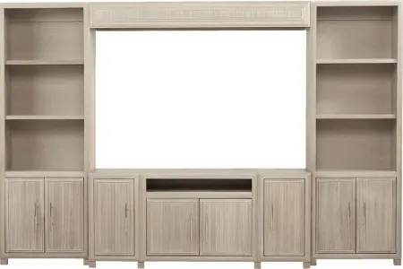 Manor Bridge Taupe 4 Pc Wall Unit with 66 in. Console