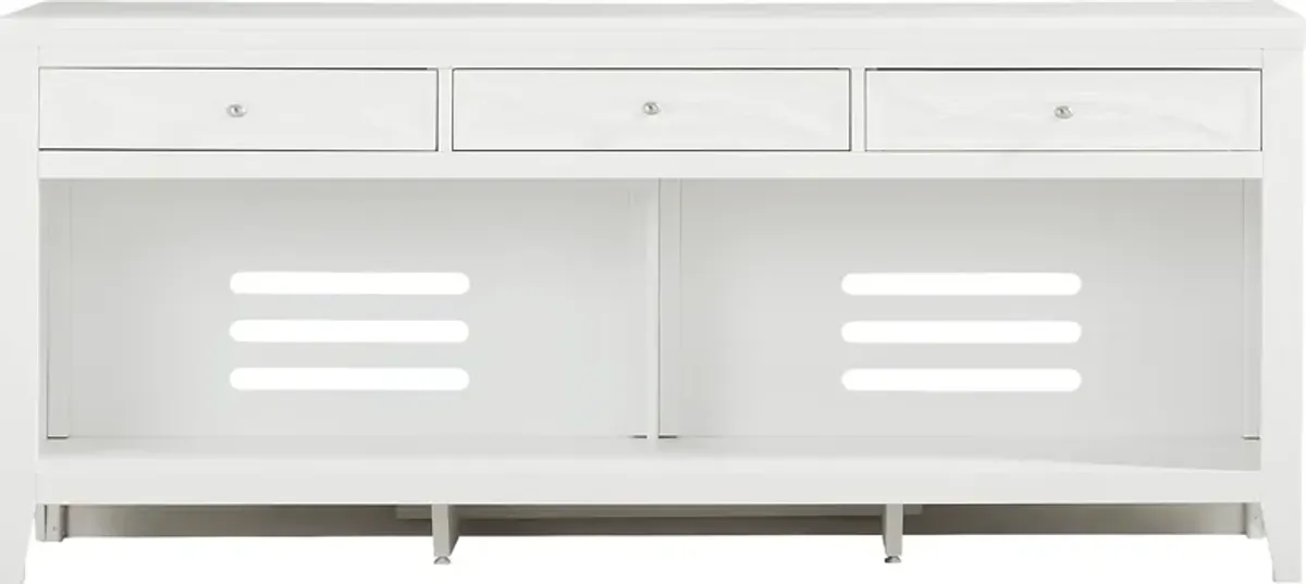Abbie II White 77 in. Console