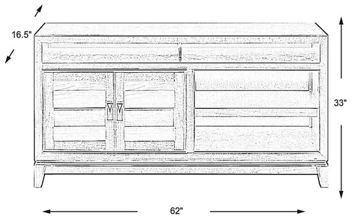 River Terrace Merlot 62 in. Console