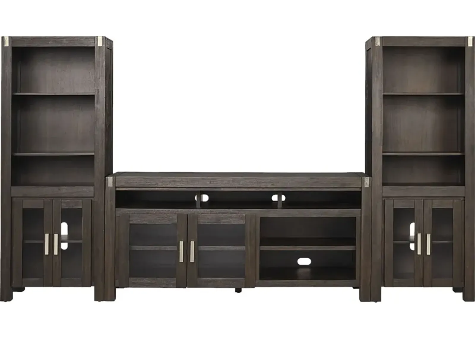 Hidden Springs II Espresso 3 Pc Wall Unit with 72 in. Console