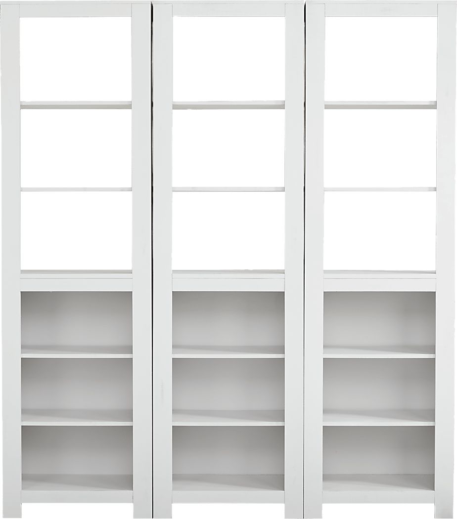 Abbey Springs White 3 Pc Bookcase