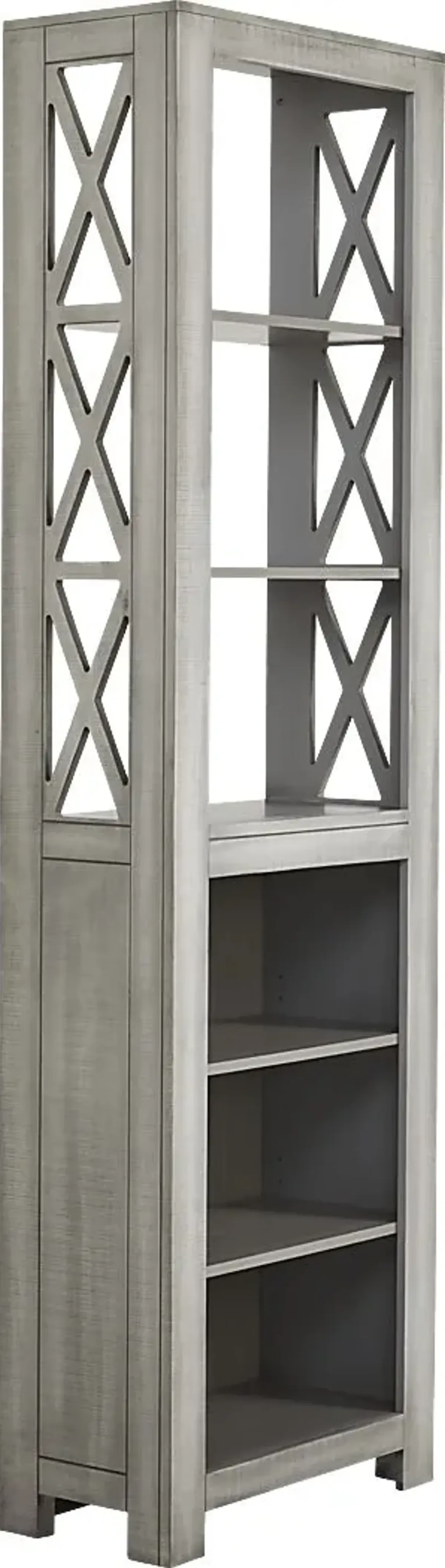 Abbey Springs Gray Bookcase