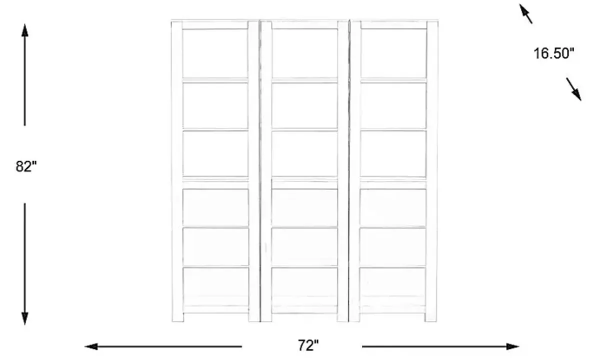 Abbey Springs Gray 3 Pc Bookcase