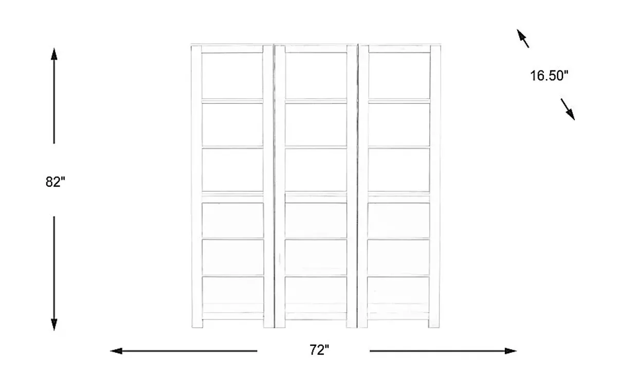 Abbey Springs Gray 3 Pc Bookcase