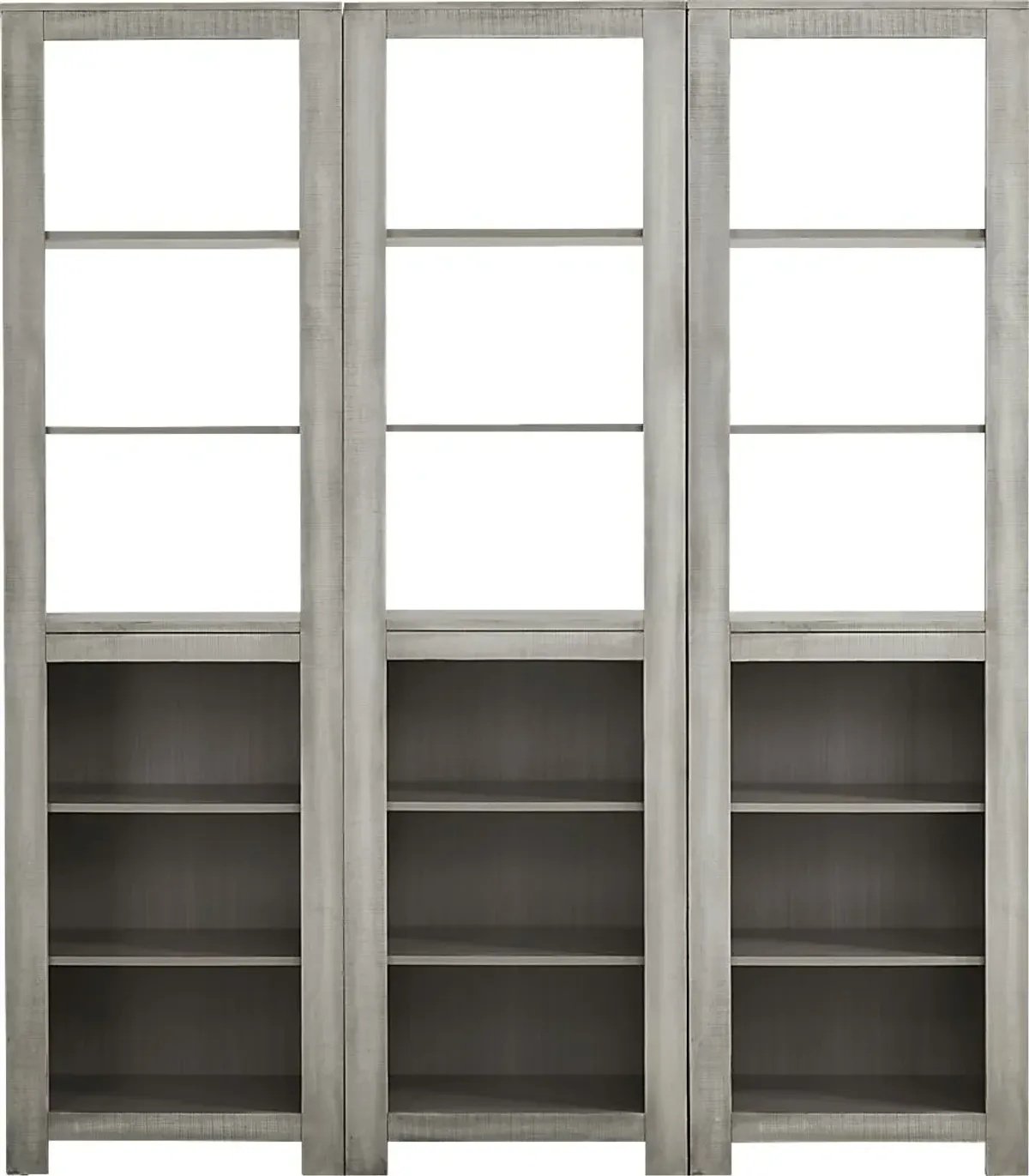 Abbey Springs Gray 3 Pc Bookcase