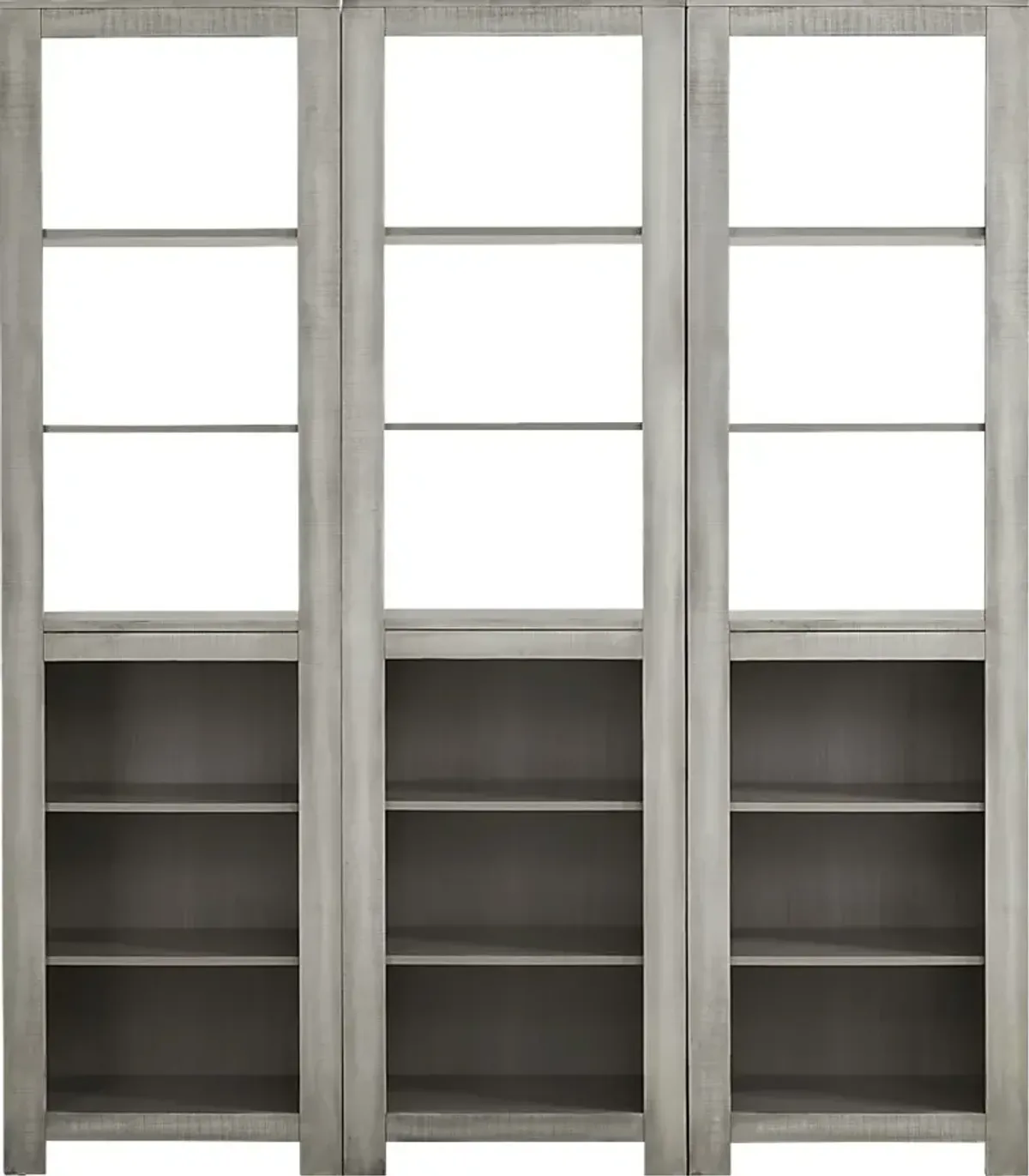 Abbey Springs Gray 3 Pc Bookcase