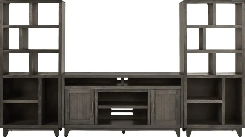 Valinor Smoke 3 Pc Wall Unit with 64 in. Console