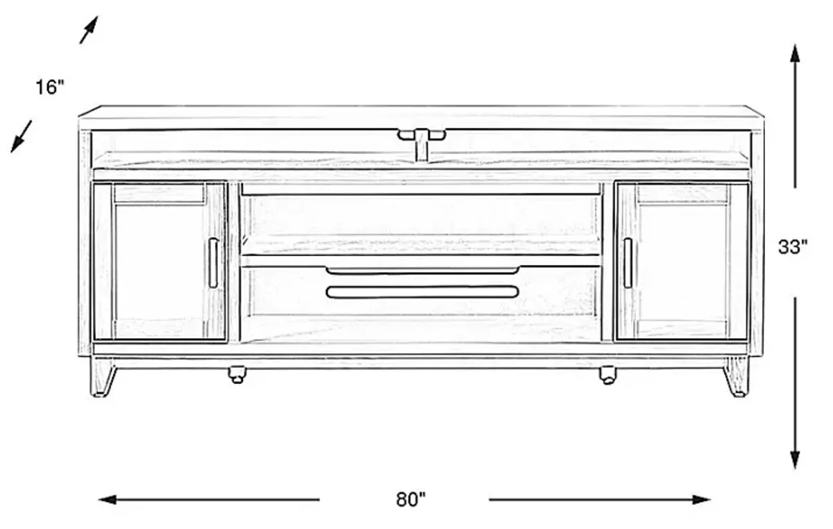 Valinor White 80 in. Console