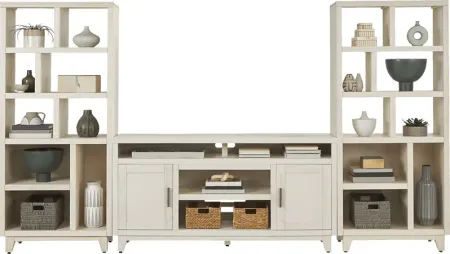 Valinor White 3 Pc Wall Unit with 64 in. Console