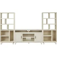 Valinor White 3 Pc Wall Unit with 64 in. Console