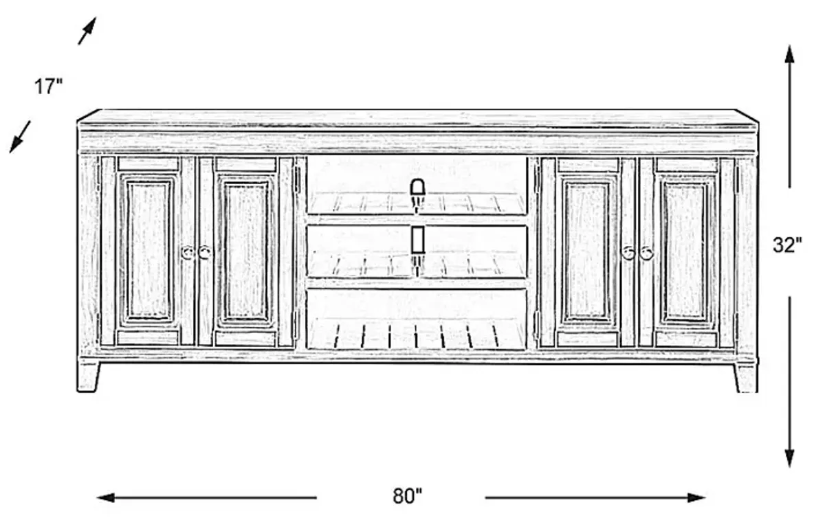 Darby Brook Light Gray 80 in. Console