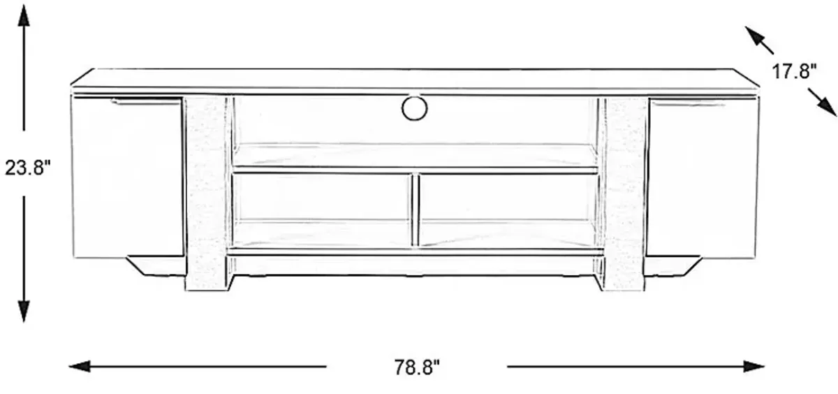 Heatherview Gray 79 in. Console