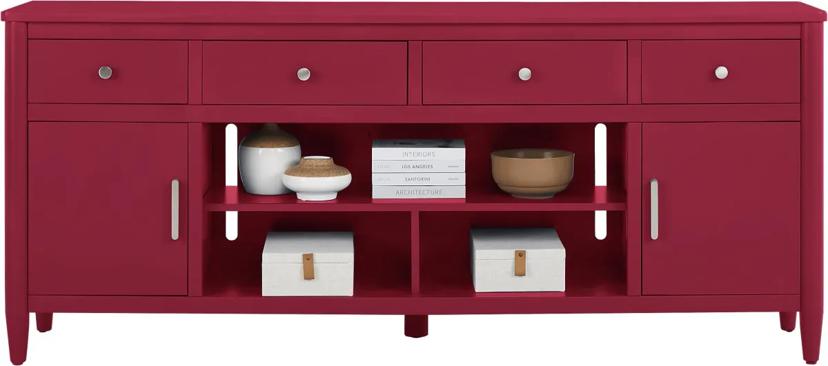 Modern Villa Red 82 in. Console