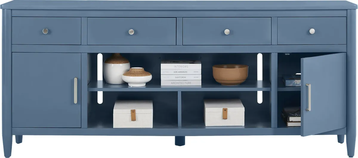 Modern Villa Slate Blue 82 in. Console