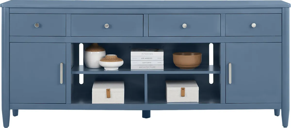 Modern Villa Slate Blue 82 in. Console