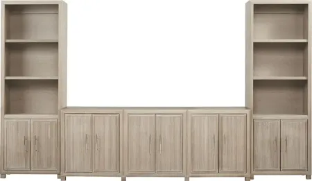Manor Bridge Taupe 3 Pc Wall Unit with 83 in. Console