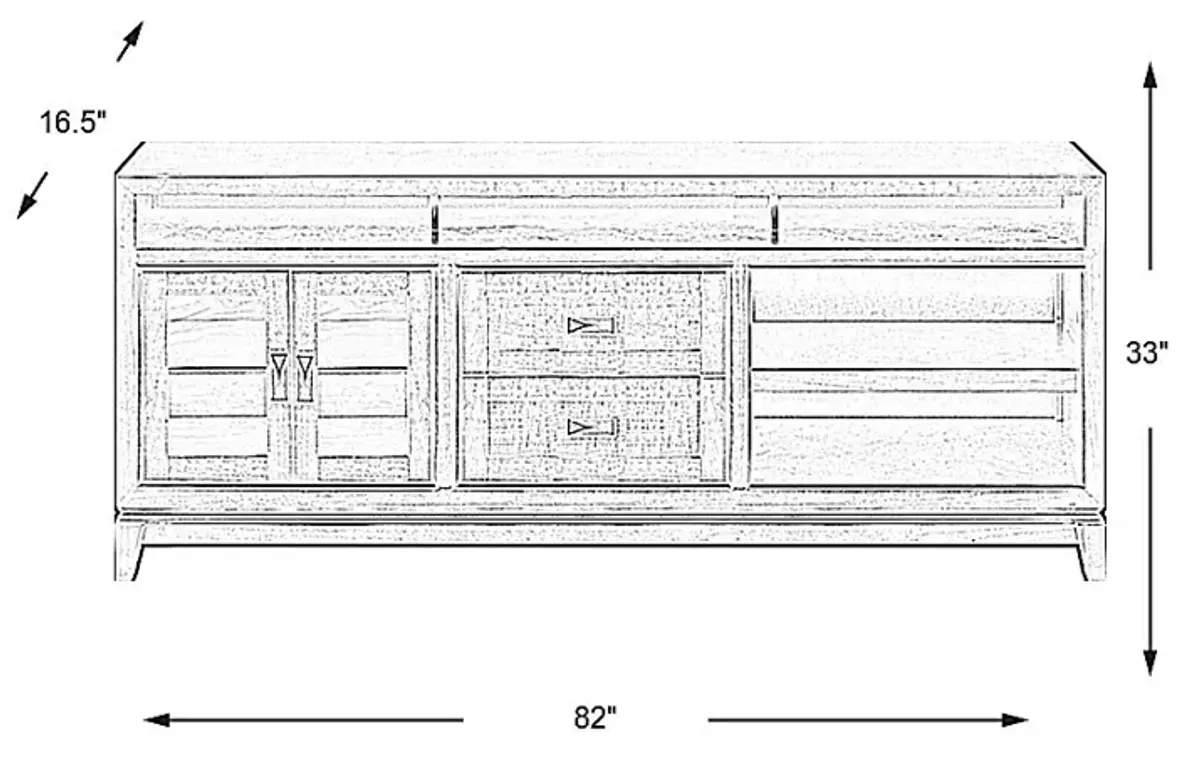 River Terrace Merlot 82 in. Console