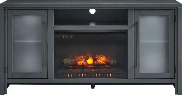 Redmond Blue 64 in. Console with Electric Log Fireplace