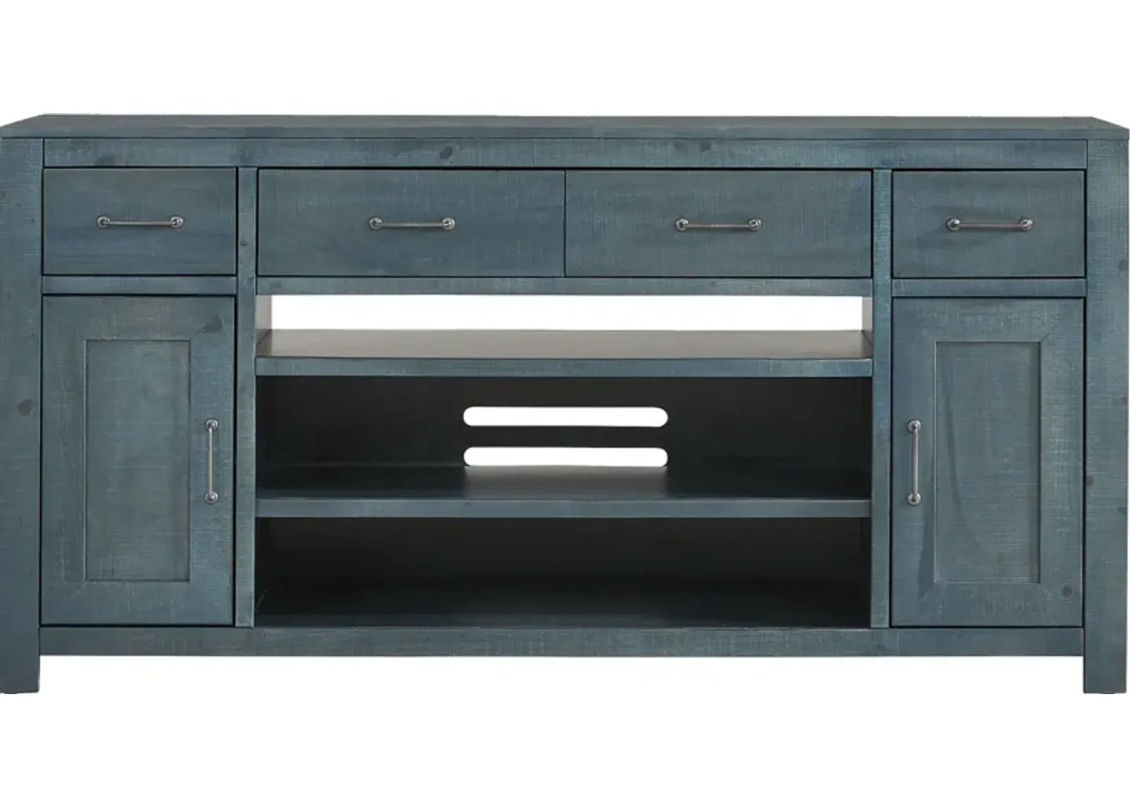 Abbey Springs 77 in. Blue Console by Rooms To Go